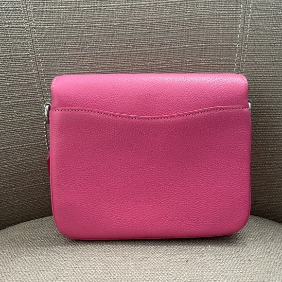 Coach Cassie Crossbody 19 With Heart Strap In Petunia with pins and rivets NWT - Picture 7 of 16